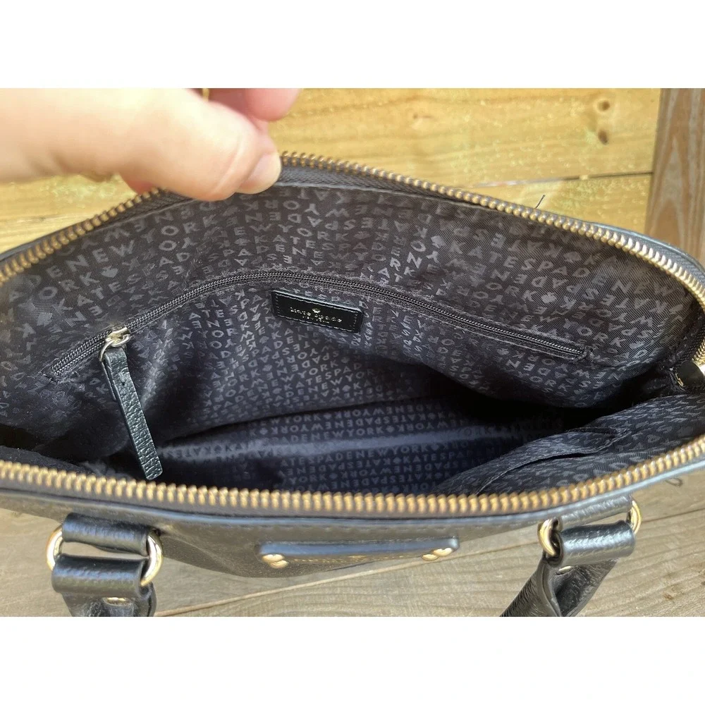 EUC Black Leather KATE SPADE NEW YORK Small‎ Satchel/Crossbody/Shoulder Bag